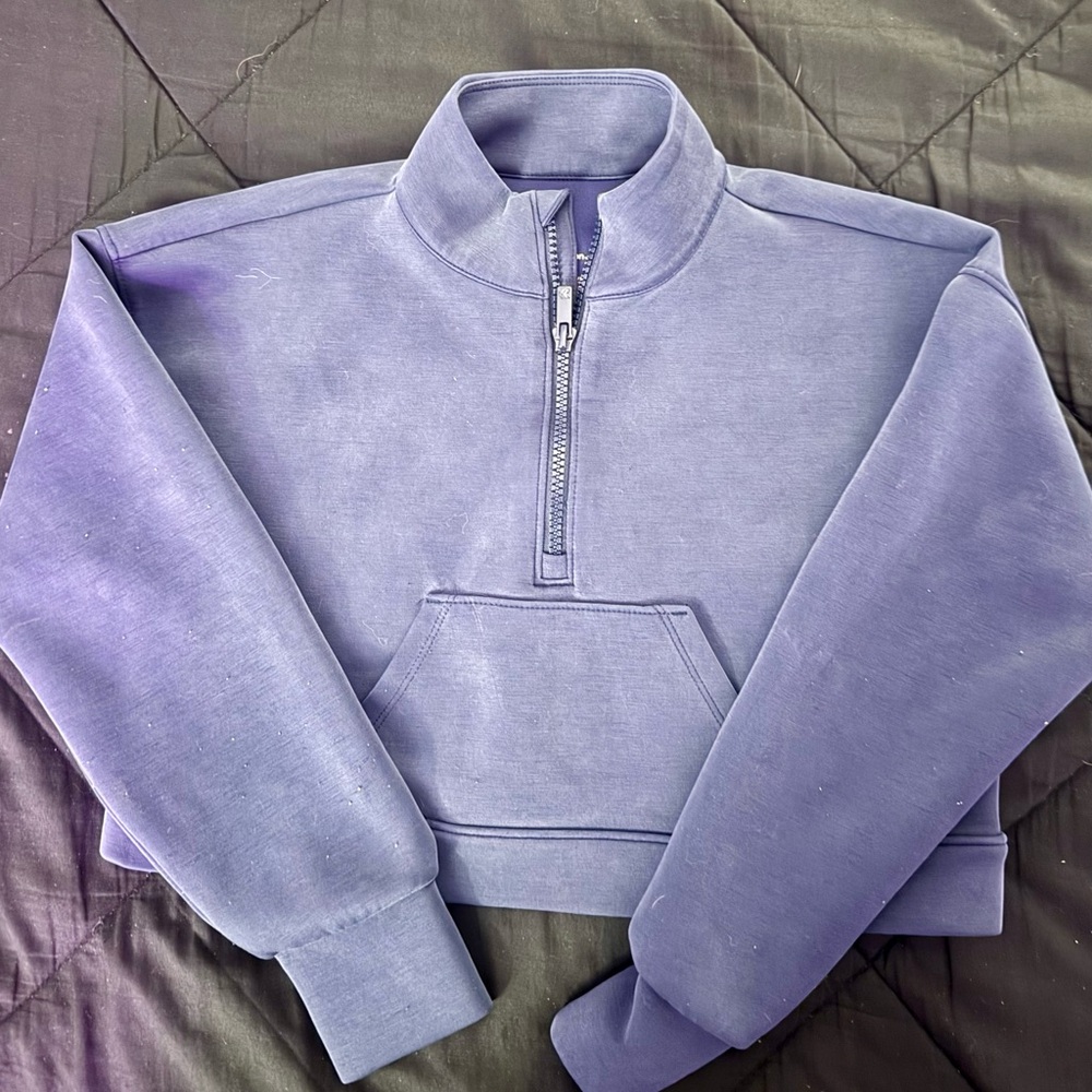 Girls Medium Blue Half-Zip Sweatshirt